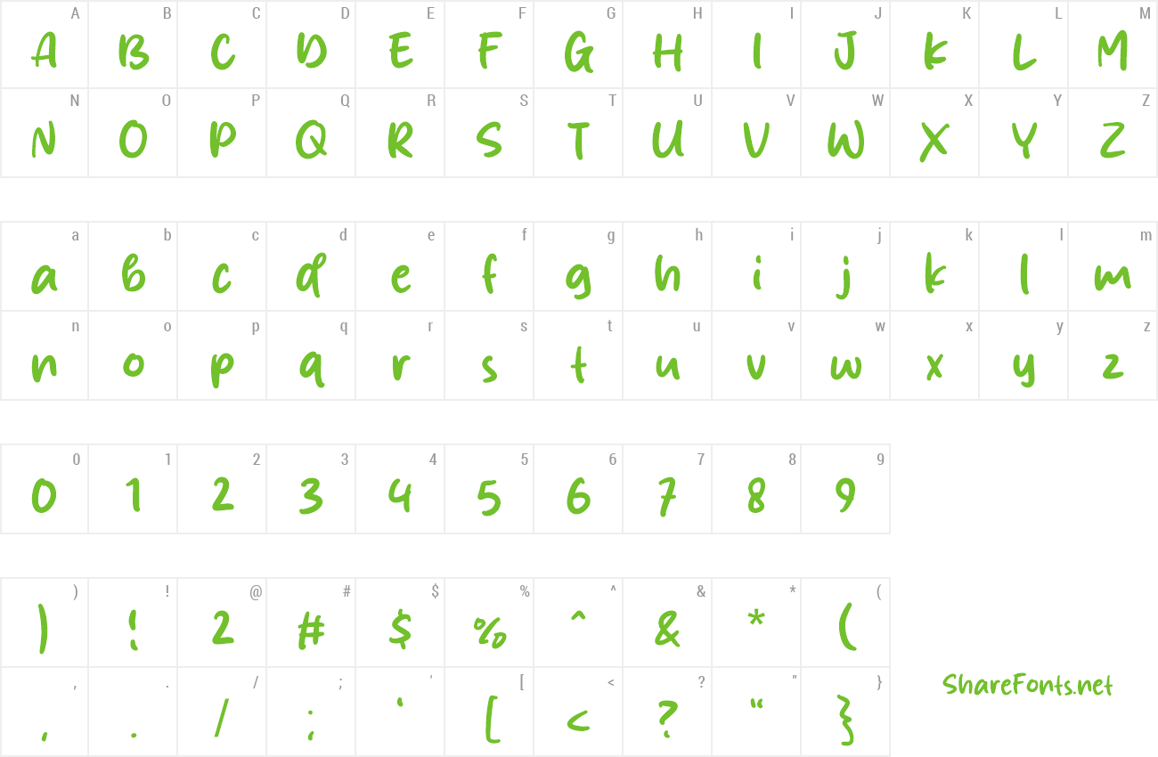 Font Bertha Smile preview